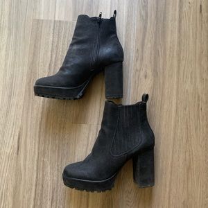 Mix No.6 4in Platform Black Chunky Boots Size 8.5